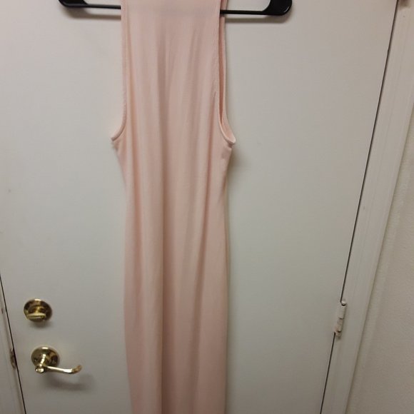NWT Culpos x INC Nude Blush Tank Ribbed Maxi Dress Size Small **A** - Picture 3 of 6